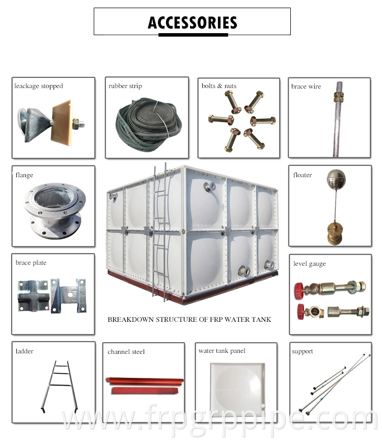 150m3 GRP panel water tank FRP modular water tank